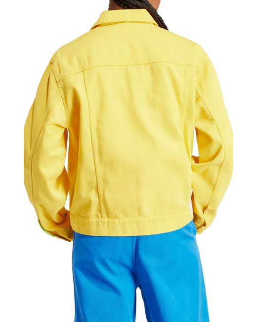 Adidas Blue X Kseniaschnaider 3-stripe Denim Jacket
