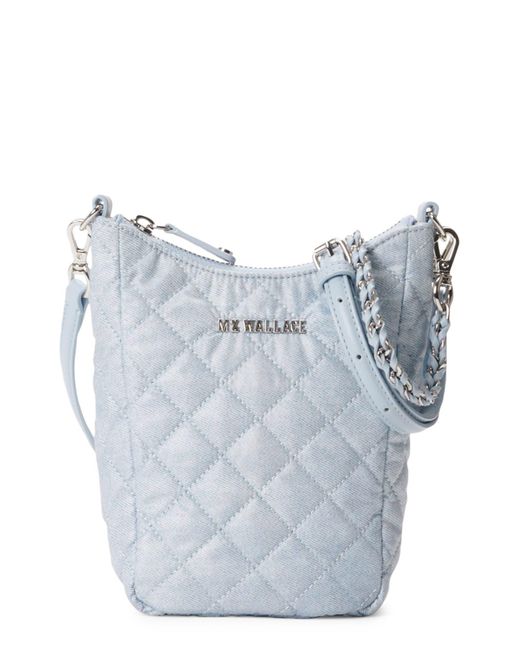 MZ Wallace Blue Crosby Go Quilted Crossbody Bag