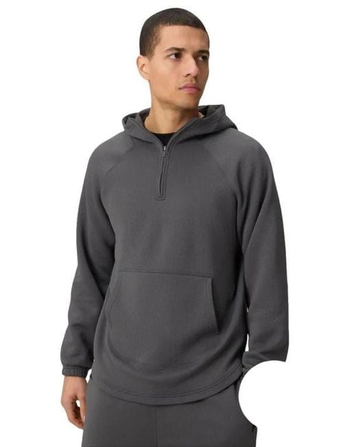 Fabletics Gray The Gridtech Quarter Zip Hoodie for men