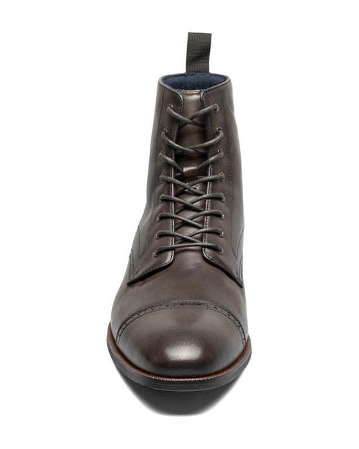 Stacy Adams Brown Henry Cap Toe Boot for men