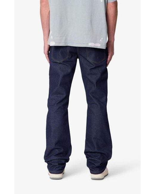 MNML Blue Raw Bootcut Jeans for men
