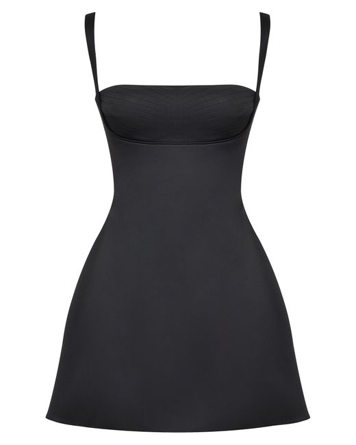 House Of Cb Black Kara Quartz Cocktail Minidress