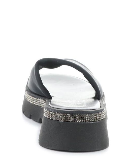 Bos. & Co. Black Counsil Platform Slide Sandal