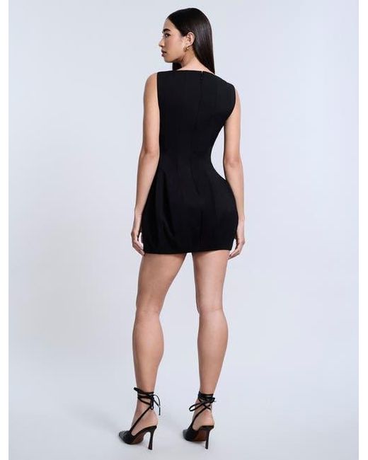 BCBGMAXAZRIA Black Solid Structure Mini Dress