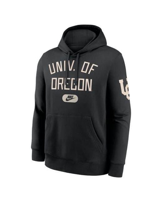 Nike Black Oregon Ducks Club Fleece Fashion Hoodie for men