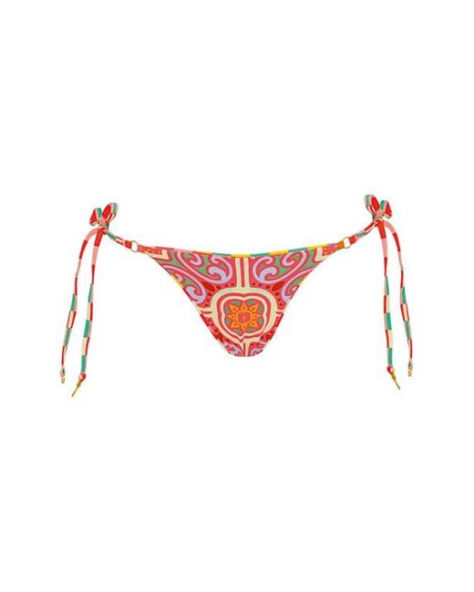 Maaji Orange Golden Gambit Oahu Reversible Side Tie Bikini Bottoms