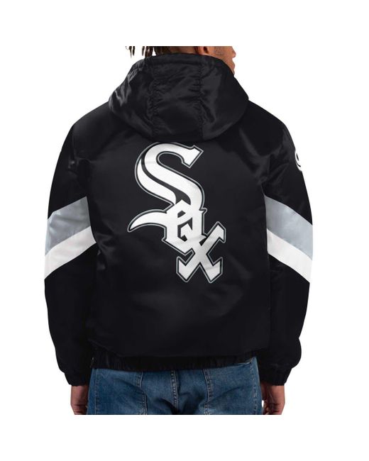 Starter Boston Red Sox Black Force Play II Half-Zip Hooded Jacket