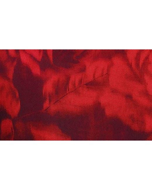 Petal & Pup Red Cici Leopard Print Mesh Maxi Skirt