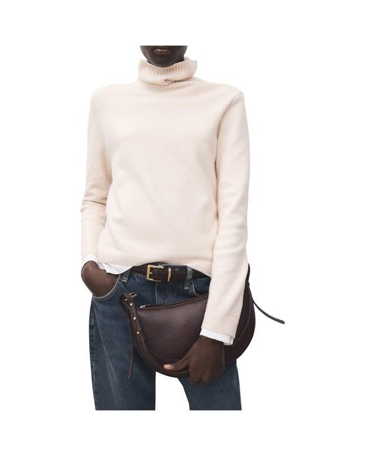Mango White Turtleneck Sweater