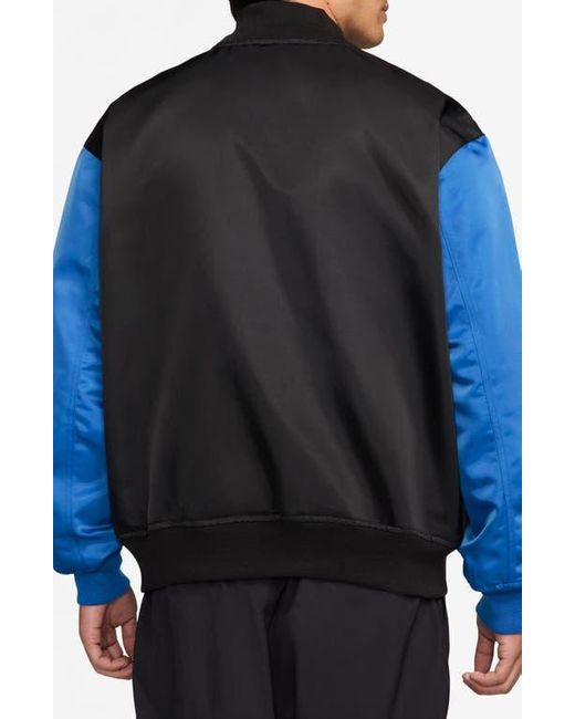 Nike Blue Brooklyn Collegiate Varsity Jacket for men
