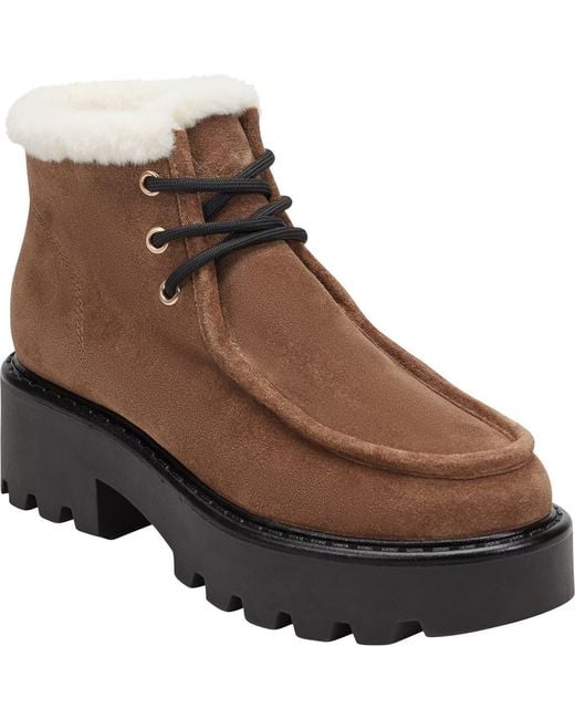 Marc Fisher Women's Brown Percy Suede Bootie