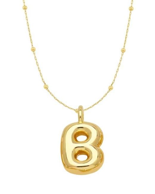 Emma Rae Metallic 14K Plated Bubble Initial Pendant Necklace