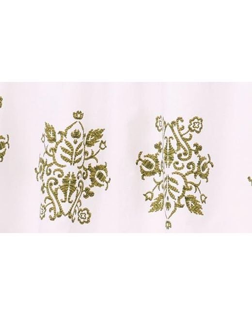Halogen® Natural Halogen(r) Embroidery Print Midi Skirt