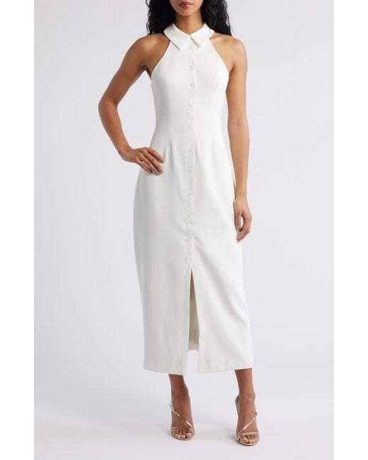 Odd Muse The Ultimate Muse Halter Neck Dress in White | Lyst