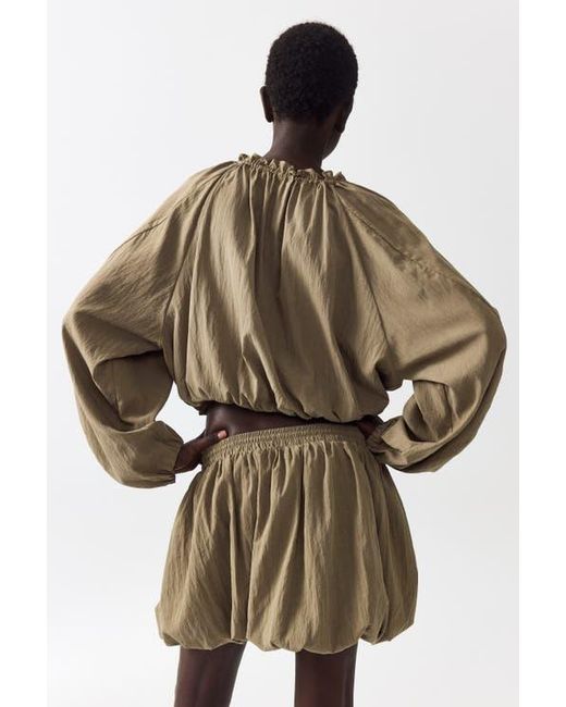 H&M Natural Bubble-Hem Blouse