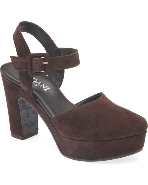 Cordani Torin Ankle Strap Platform Pump (Women) | Nordstrom NEW CORDANI women\'s torin suede heel in tortora display picture 1