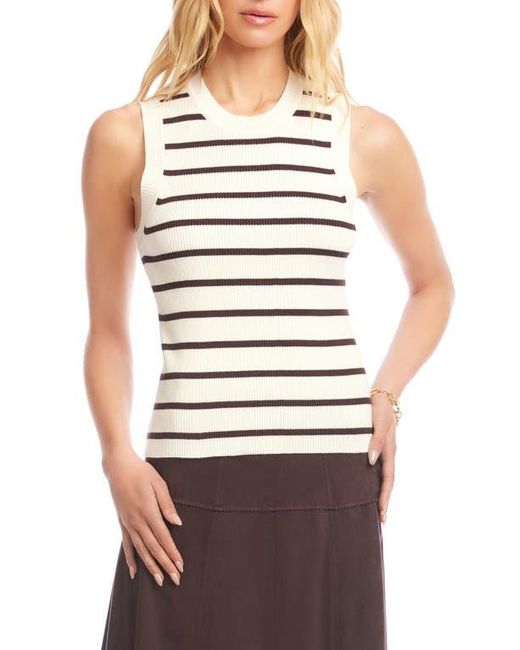 Karen Kane Natural Stripe Rib Sweater Tank