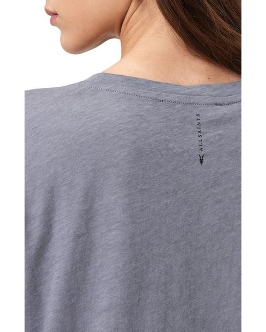 AllSaints Gray Anna Cotton T-Shirt