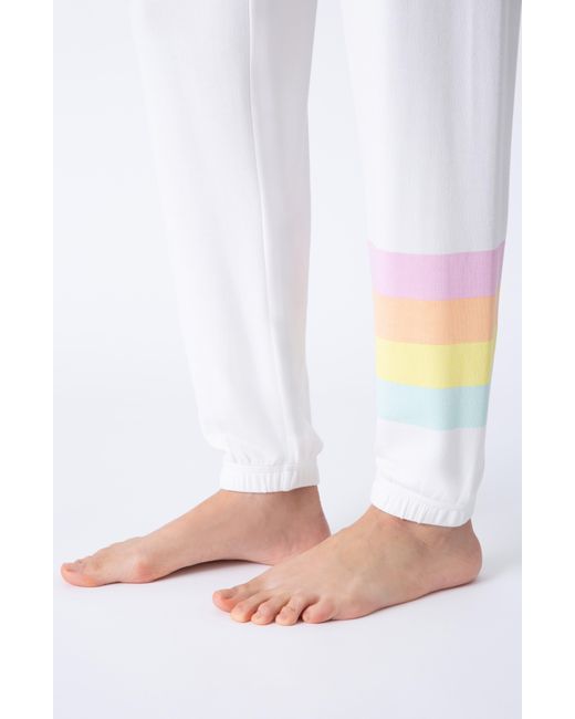Pj Salvage White Shine Bright Brushed Terry Pajama Pants