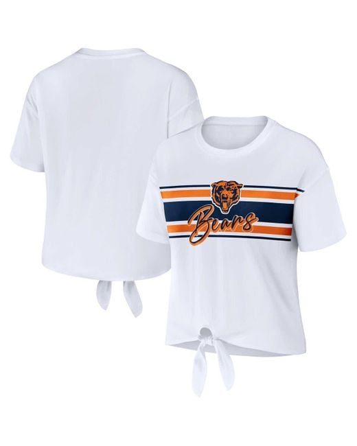 WEAR by Erin Andrews Chicago Bears Front Tie Retro T-shirt At Nordstrom in  White