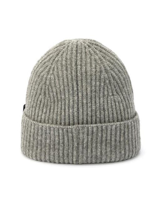 Kate Spade Gray Velvet Bow Rib Beanie