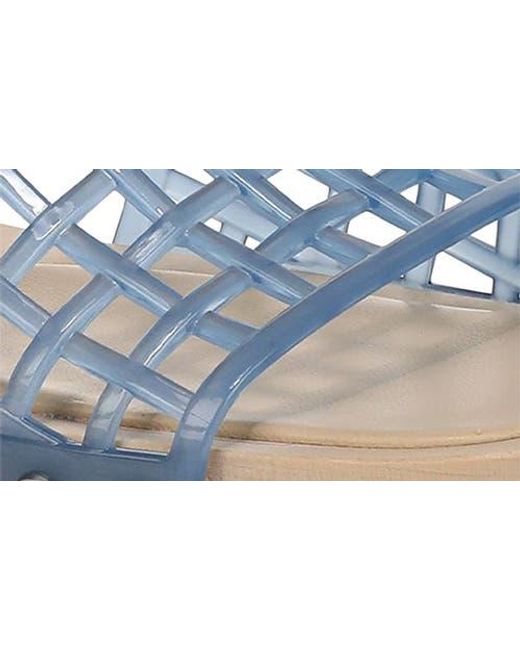 Vince Blue Barb Jelly Slide Sandal
