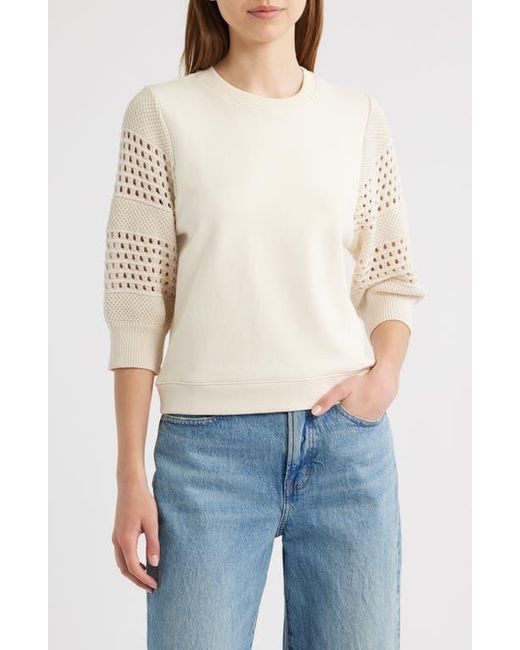 Rails Natural Kimberly Open Knit Cotton Sweater