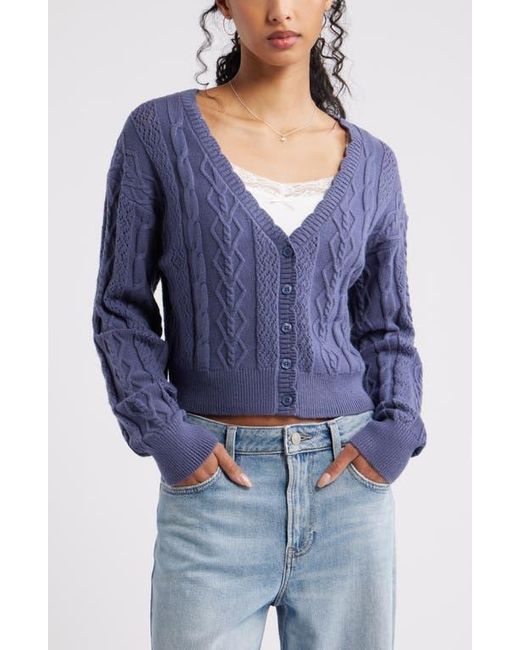 BP. Blue Mixed Stitch Cardigan