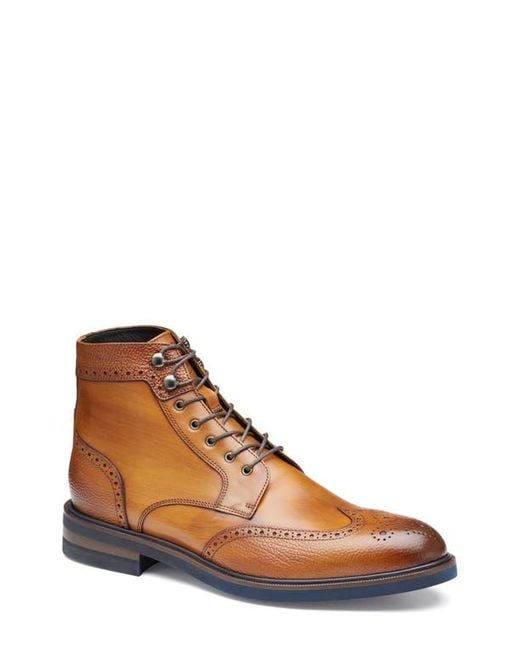 Johnston & Murphy Brown Hartley Wingtip Boot for men
