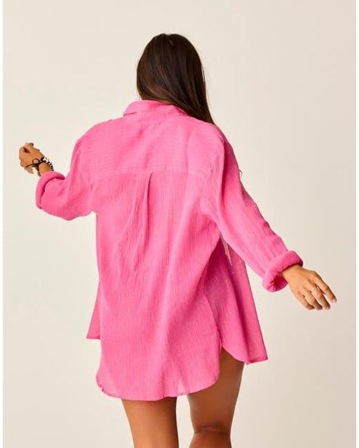 Carve Designs Pink Taylor Gauze Tunic