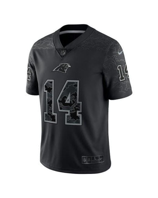 Nike Black Sam Darnold Carolina Panthers Rflctv Limited Jersey for men