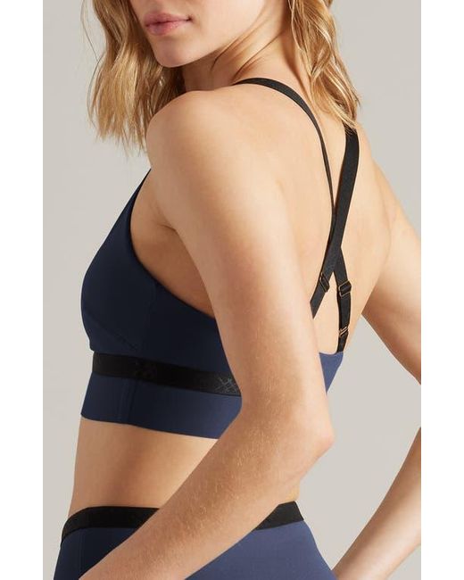 Rhone Blue Banded Hi-Form Sports Bra