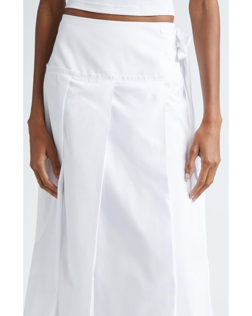 Renaissance Renaissance White Linda Pleated Maxi Skirt