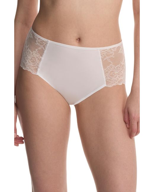 Natori White Statement Lace Full Brief