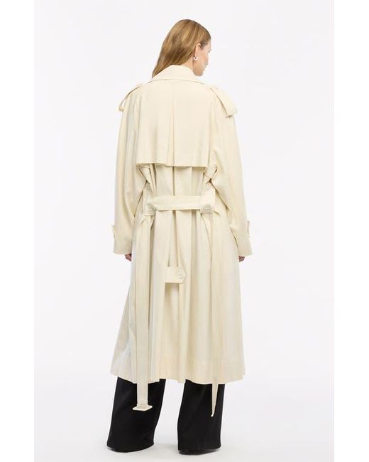 Another Tomorrow White Soft Trench
