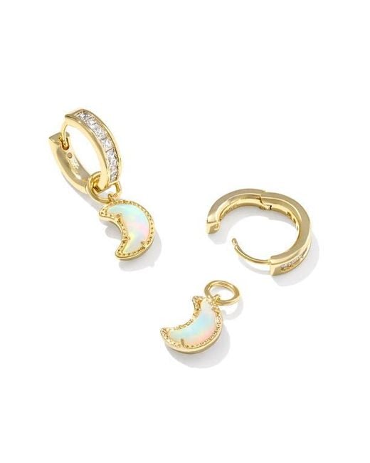 Kendra Scott Metallic Moon Huggie Earrings