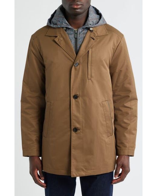 Johnston & Murphy Brown Upton Raincoat With Removable Liner for men