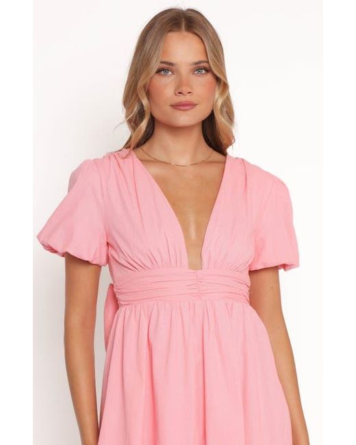Petal & Pup Pink Myrtle Back Bow Minidress
