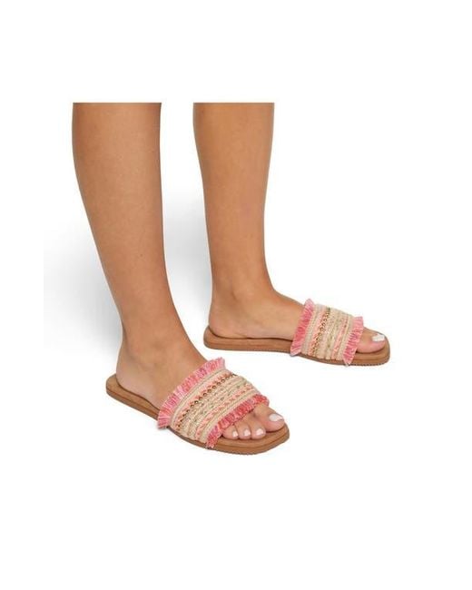 Roxy Pink Positano Slide Sandal