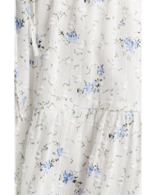 All In Favor White Floral Cotton Minidress In At Nordstrom, Size Small