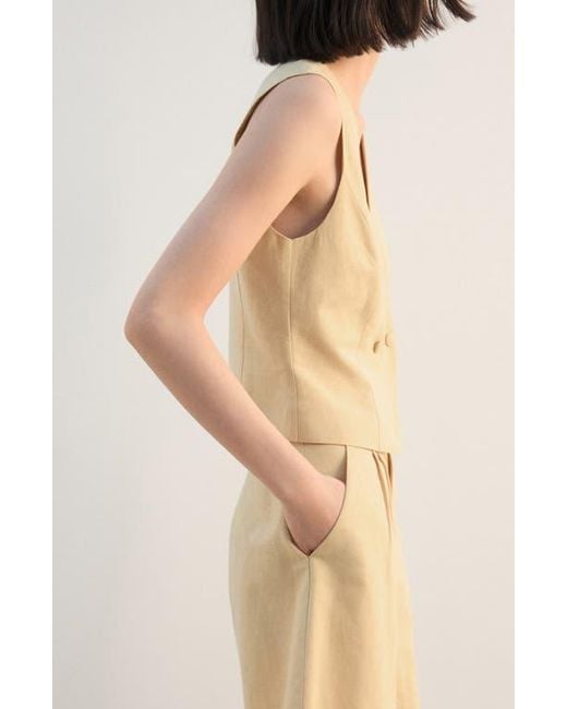 Mango Natural Double Breasted Vest