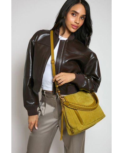 Aimee Kestenberg Green All For Love Convertible Leather Shoulder Bag