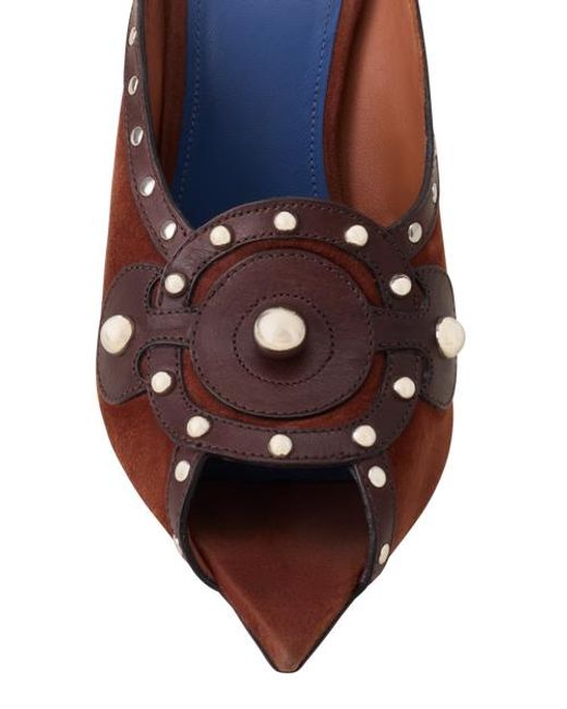 Lanvin Brown Eclipse Arch Heeled Mule