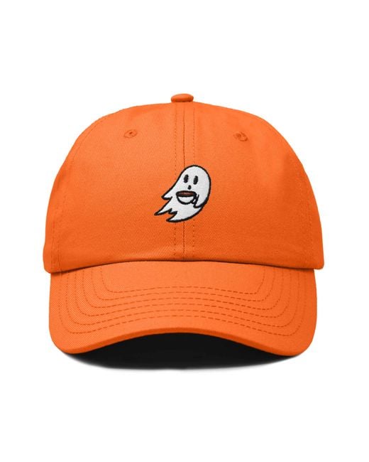 Alix Orange Coffee Ghost Embroidered Hat