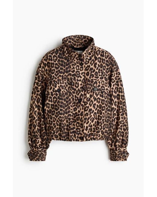 H&M Brown Bubble-Hem Jacket