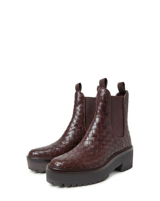 Loeffler Randall Brown Reggie Woven Chelsea Boot