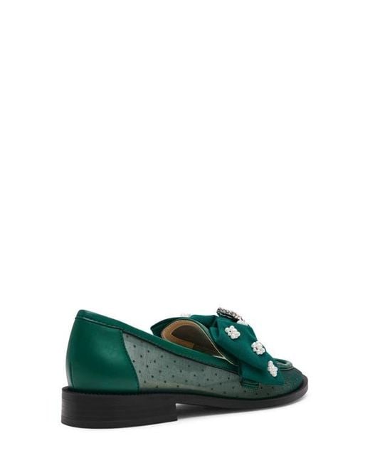 Betsey Johnson Green Seth Pointed Toe Mesh Flat