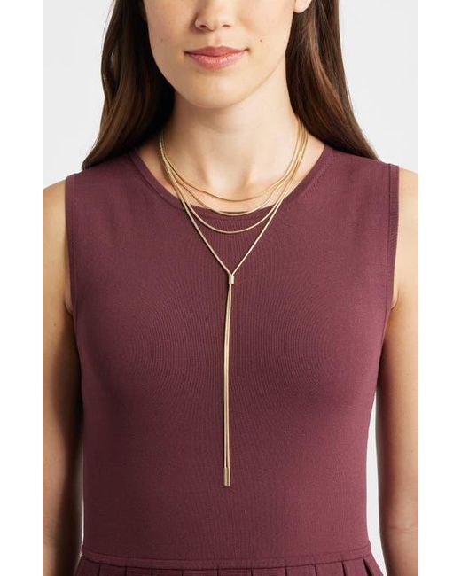 Nordstrom White Snake Chain Layered Y-Necklace