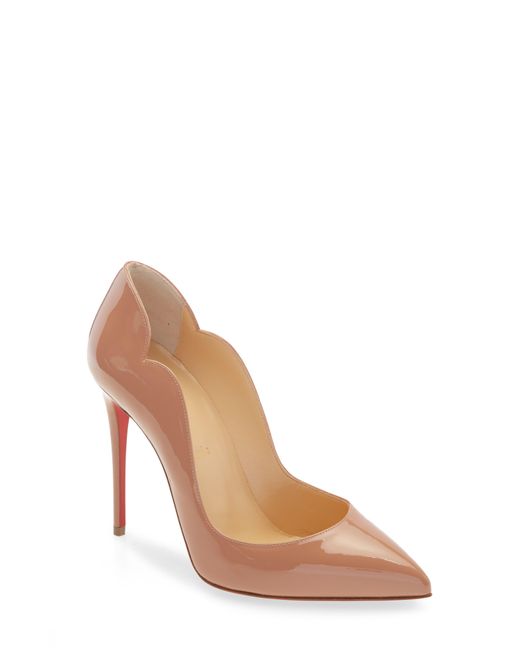 Christian Louboutin Natural Hot Chick Scallop Pointed Toe Pump