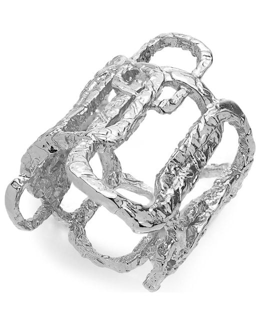Retro Chic Metallic Roman Arc Ring